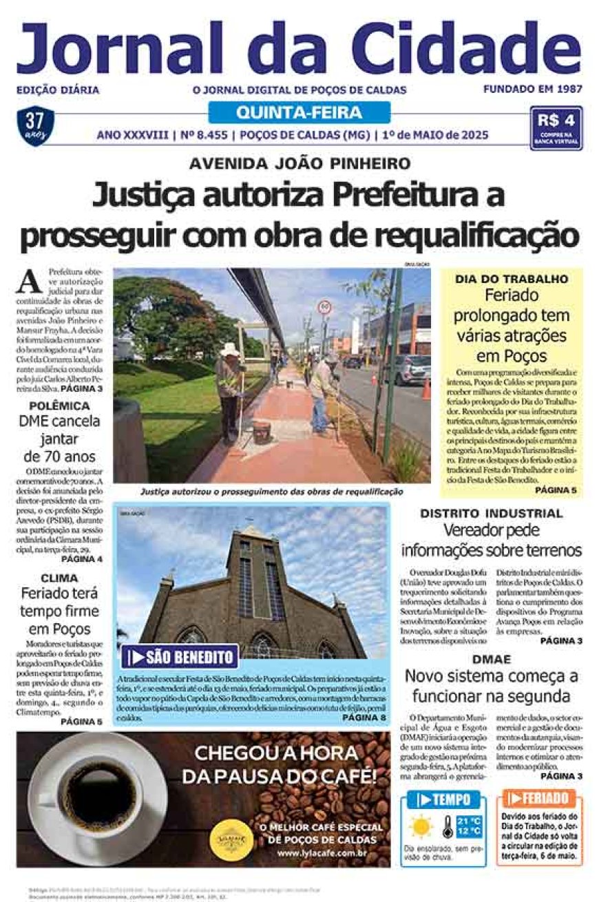 Jornal da Cidade 01 de maio de 2025