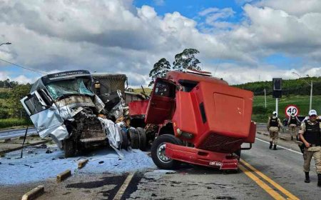 Acidente entre carretas na Rodovia do Contorno deixa dois feridos