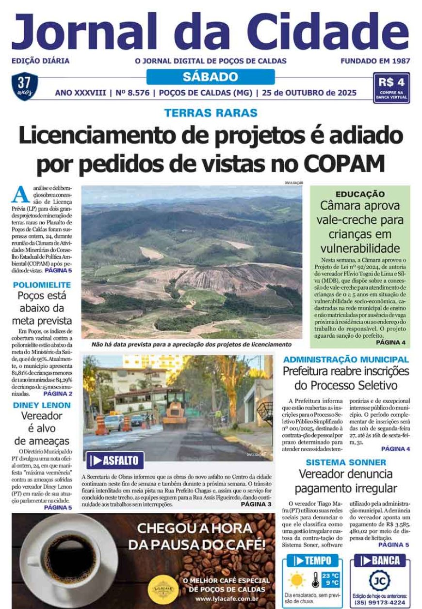 Jornal da Cidade 25 de outubro de 2025