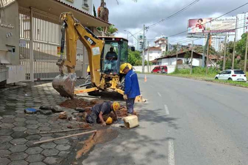 DMAE realiza manutenção em rede de água na Avenida Edmundo Cardillo
