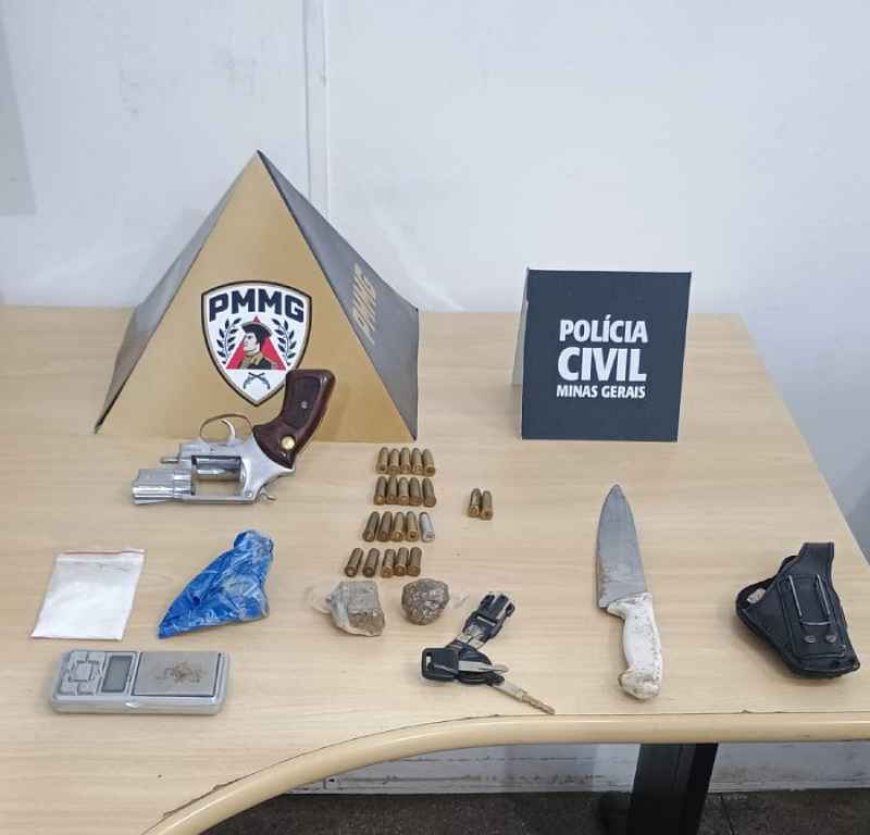 Operação conjunta apreende arma, drogas e veículos no bairro Dom Bosco