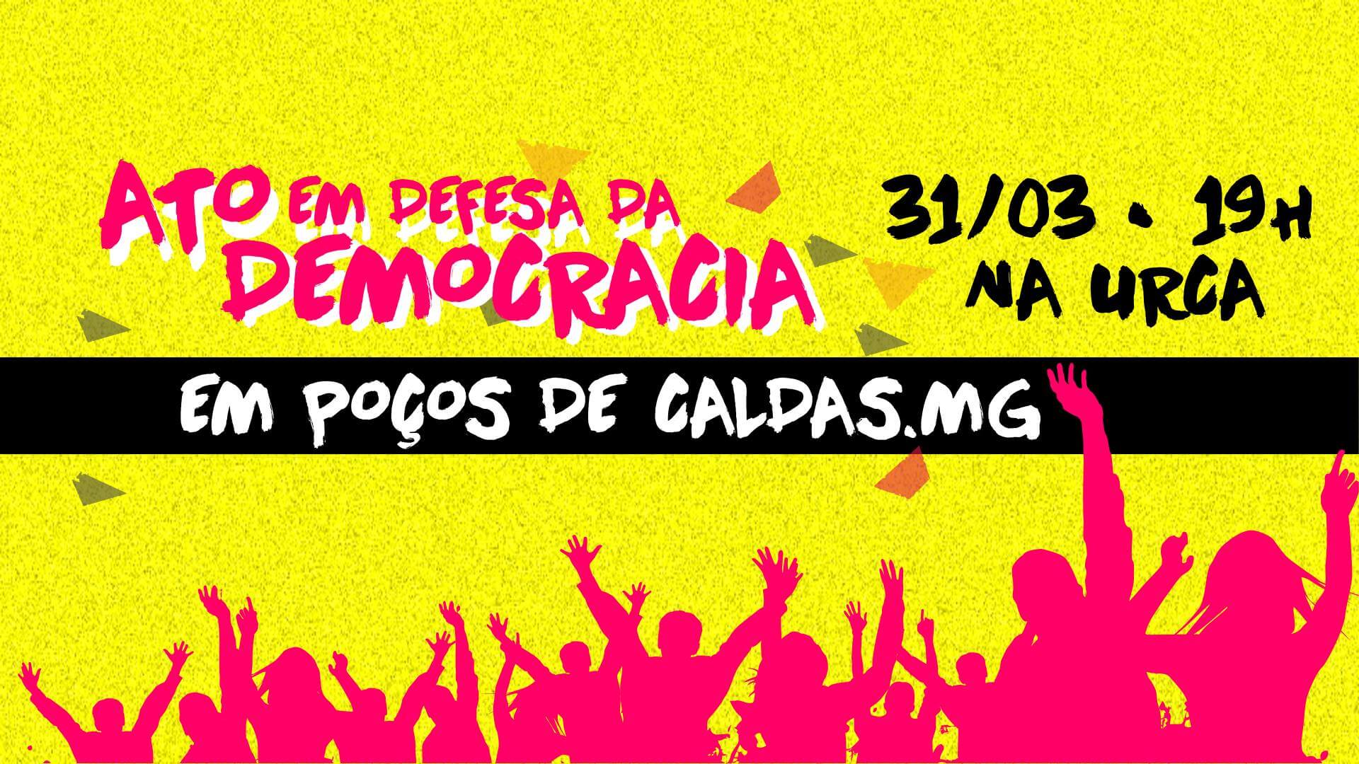 Cartaz do movimento contra o impeachmente, que acontece na Urca
